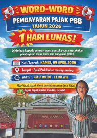 Woro-Woro Pembayaran PBB 2026, Warga Sidoharjo Diimbau Lunasi dalam Satu Hari